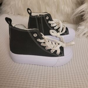 Sincerely Jules Girl Black & White High-Top Sneakers
